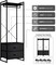Sorbus Clothing Rack with Drawers - Clothes Stand Dresser - Wood Top, Steel Frame, & Fabric Drawers - Tall Closet Storage Organizer - Garment Rack for Hanging Shirts, Dresses, & Jackets